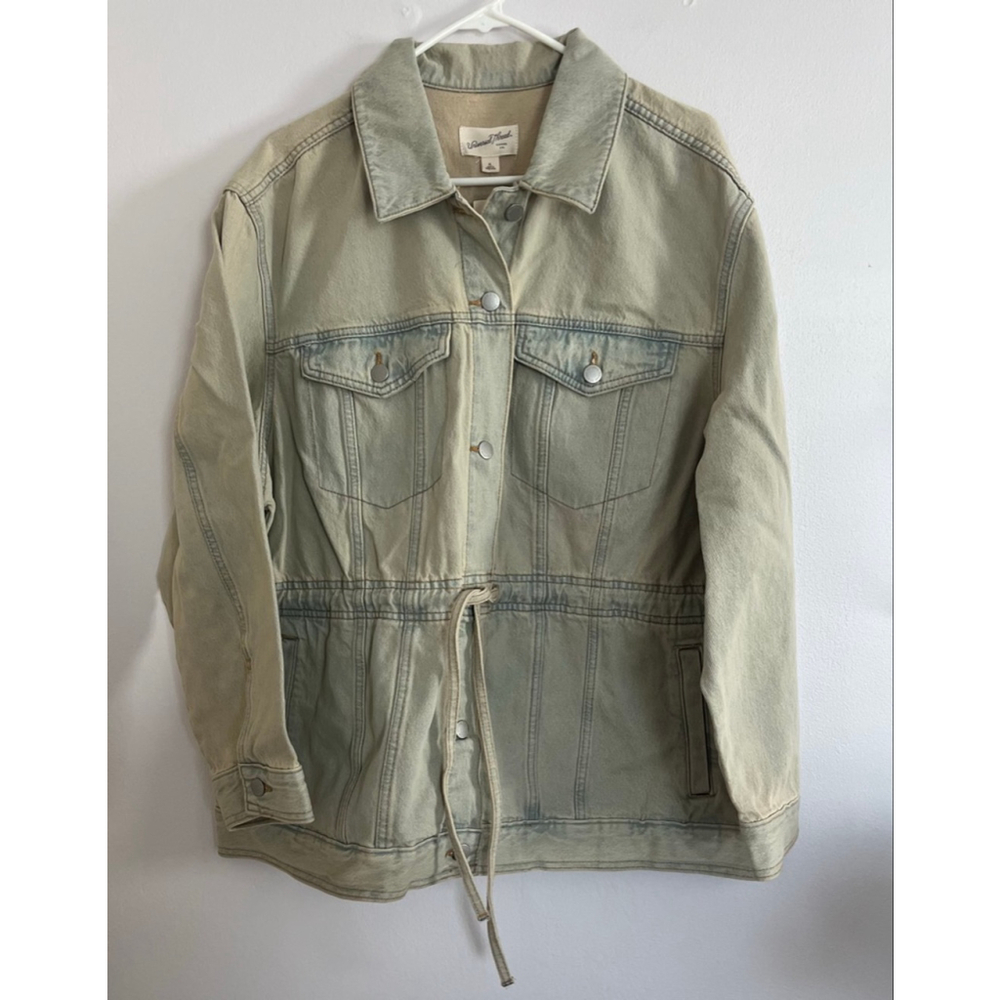 Universal Thread NWT cinched waist denim jacket vintage wash XL - Picture 4 of 11